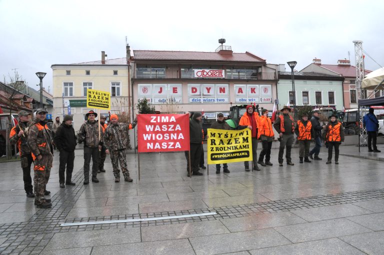 „Myśliwi razem z rolnikami” – protest.  - 