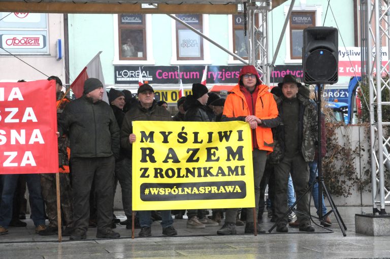 „Myśliwi razem z rolnikami” – protest.  - 