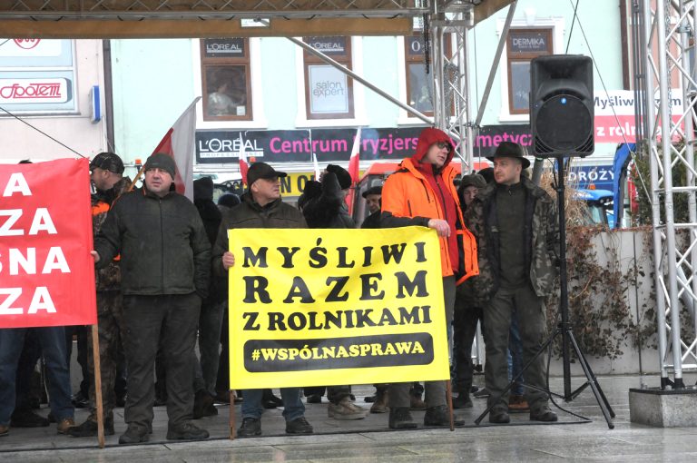 „Myśliwi razem z rolnikami” – protest.  - 