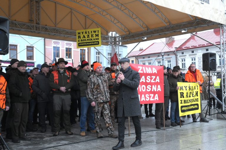 „Myśliwi razem z rolnikami” – protest.  - 