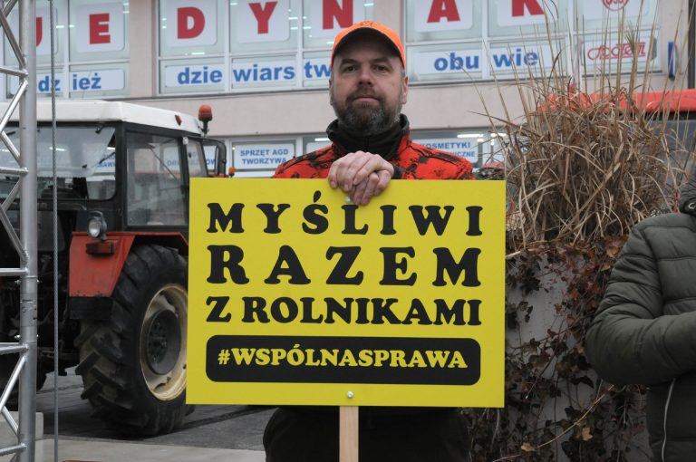 „Myśliwi razem z rolnikami” – protest.  - 