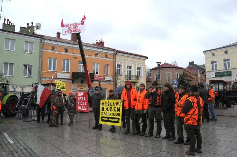 „Myśliwi razem z rolnikami” – protest.  - 