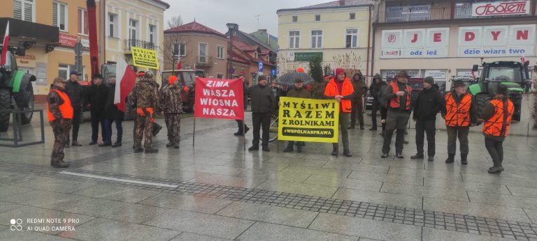 „Myśliwi razem z rolnikami” – protest.  - 