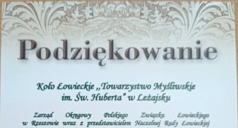 Podziękowanie od Zarządu Okręgowego